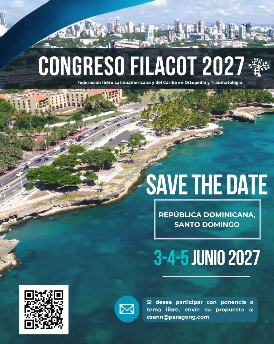 Congreso FILACOT 2027 Save The Date Santo Domingo